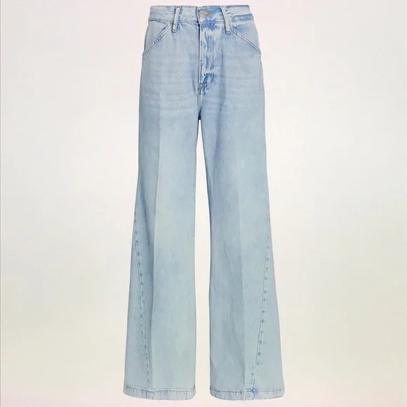 NWT Frame Le Baggy Palazzo jeans Natoma Clean 23 - Picture 8 of 9